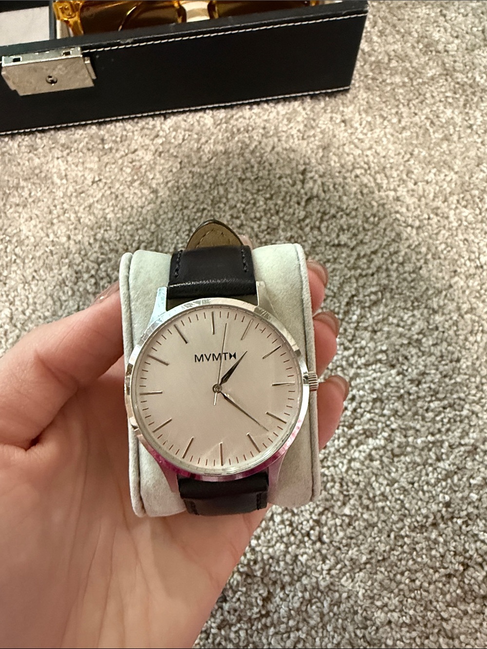 MVMT Men's Minimalist Watch in Silver and Black